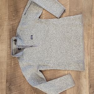 Patagonia Womens Better Swaeter Quarter Zip Medium M Gray Grey